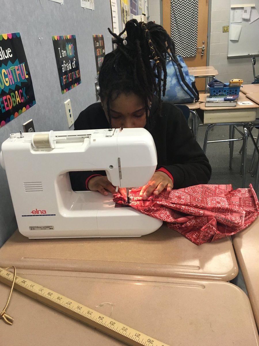 hothistorians's tweet photo. The Sewing Club @EastGarnerMMS with Ms. Singleton https://t.co/rLVzNeUK1U