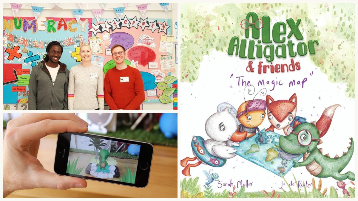 DiscoverStudio_'s tweet photo. We had great fun teaching kids at Orion Primary school about story telling in #AR for #WorldBookDay2019 What a bunch of bright kids! Thank you Sarah and Alex The Alligator for bringing us along! https://t.co/xy2sgoOIwP #worldbookday #Teaching #tech #storytelling https://t.co/iS4XijaM9Y