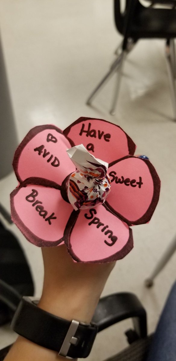 A gift from the AVID students! Have a sweet spring break!! <a href="/Austin_Broncos/">Austin Middle School</a> <a href="/AMS_Bronco_AVID/">Austin MS AVID</a>