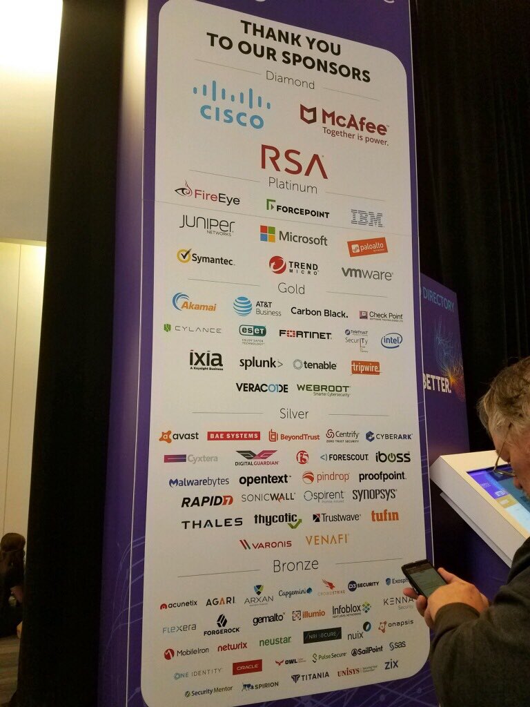 We’re here at the RSA conference 2019! So many great sponsors and fantastic keynotes. #rsac #RSA2019 #rsaconference2019