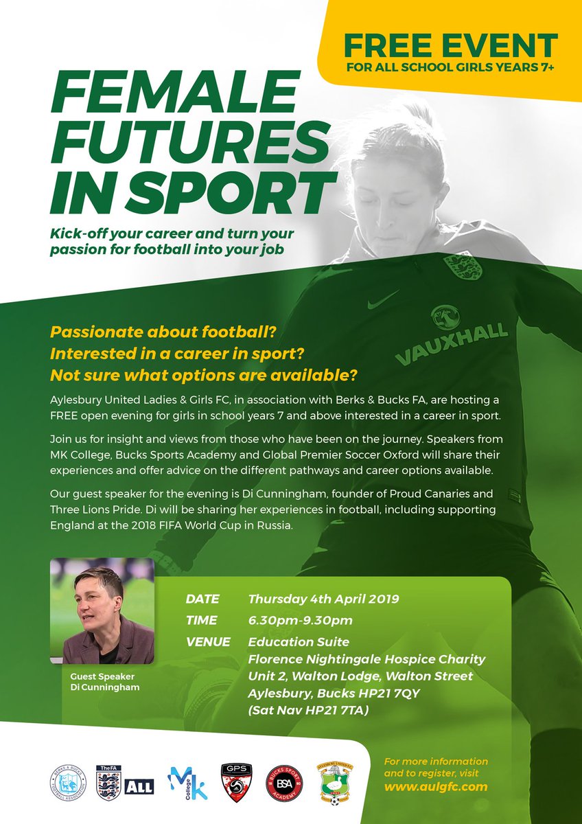 Passionate about football? Interested in a career in sport? Register for our FREE open evening for girls in school years 7 and above: goo.gl/forms/3AqPMWDA… @berksbucksfa <a href="/MKCollege/">MK College Group</a> @GPSOxford @buckssportacad <a href="/di_ceee/">Di Cunningham</a> <a href="/womeninsport_uk/">Women in Sport</a> <a href="/WomeninFootball/">Women in Football</a> <a href="/wssmagnews/">Women's Soccer Scene</a> <a href="/SheKicksNews/">SheKicksNews</a>