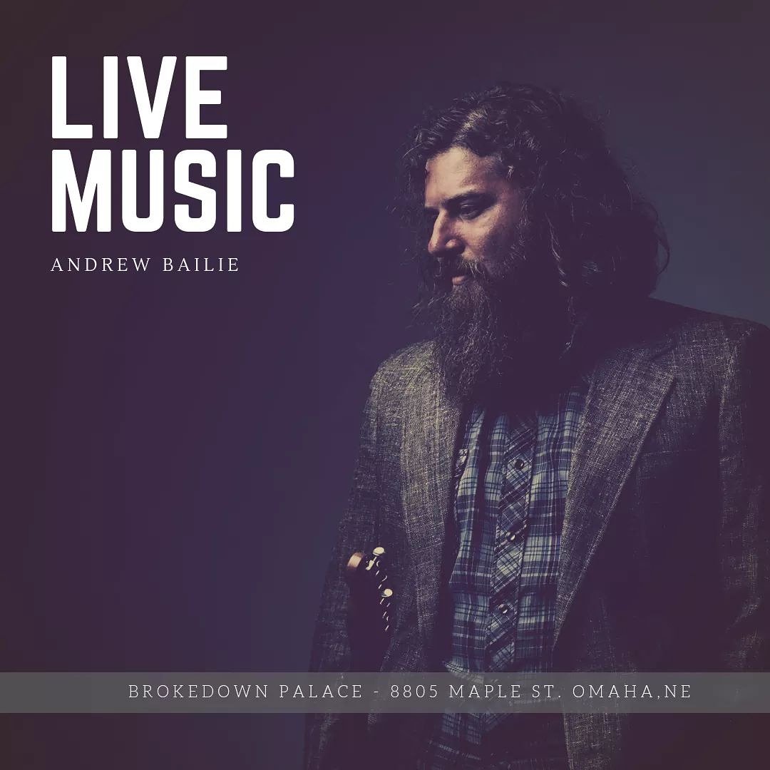 Andrew Bailie is jamming out with us tonight. Come join us for great music and drink specials. Music starts at 10pm! #thursdayjams #livemusic #brokedownpalace