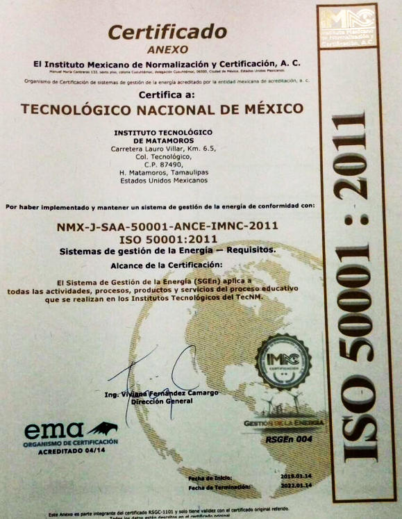 TecNM_Matamoros's tweet photo. Recibe el Instituto Tecnológico de Matamoros Certificado del Sistema de Gestión de Energía 
https://t.co/sLP8lCwe54
#TecNM #IT #Matamoros #OrgulloTecNM #OrgulloGorila #TodosSomosTecNM #SistemasDeGestión https://t.co/FzGScmiCdQ