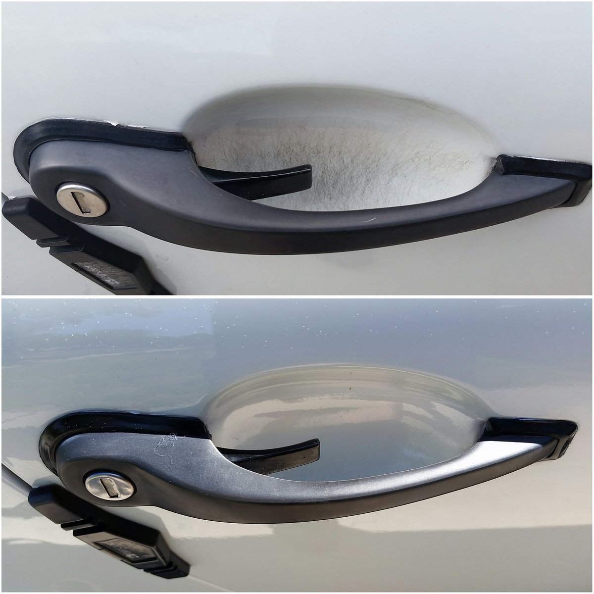 NDetail's tweet photo. #TBT to 4 years ago when I gave this Porsche the proper reconditioning it needed! Whole clear coat was oxidized with many places having some black spotting from the clear coat being so oxidized. It was Clayed(pollution removal), and two stages of polishing(light scratch https://t.co/8XePqlDLwM