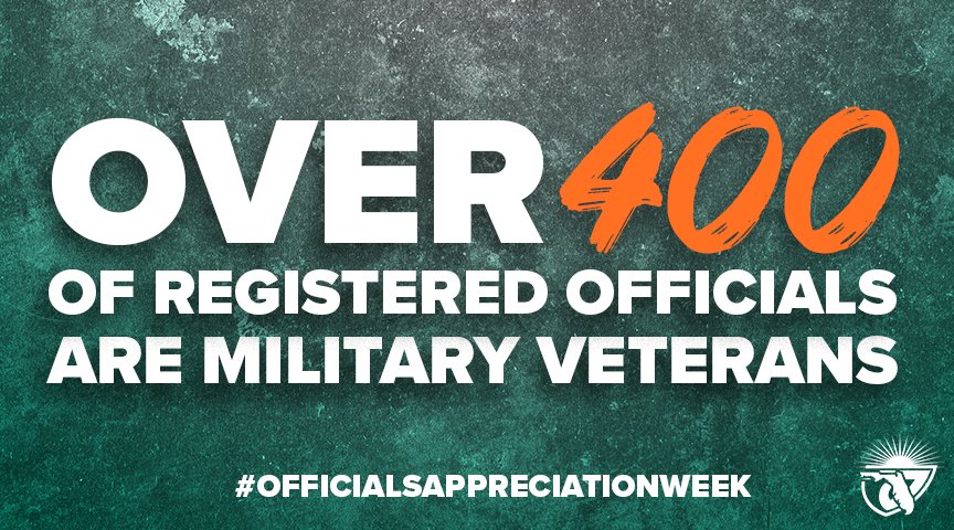 FHSAA's tweet photo. Let's show our #Veteran officials some love during #OfficalsAppreciationWeek! πΊπΈβ€οΈ When was the last time you stopped and thanked an official before or after a game? #FHSAA #LoveOfficials https://t.co/0U3EHtdCH4