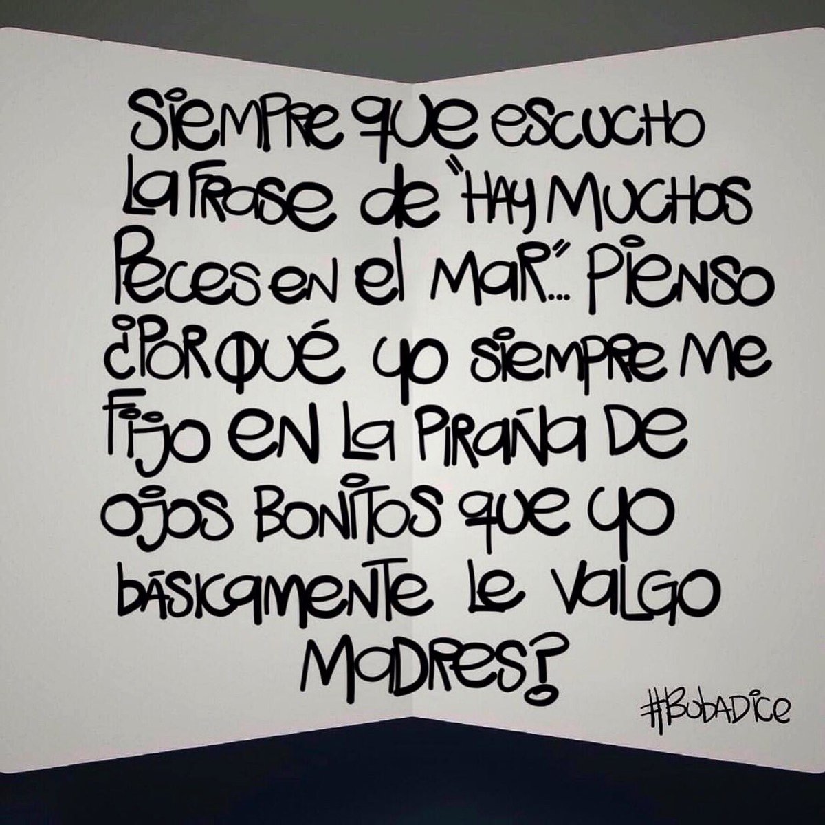 loquebubadice's tweet photo. #bubatbt
.
Me queda claro que soy malísima para pescar #agarropurapiraña #megustapurapiraña #pirañadeojosbonitos #todoslospecesdelmar #yamimegustaelmascabron #notoquesamipiraña #frase #bubadice https://t.co/kfaCO8t3LO