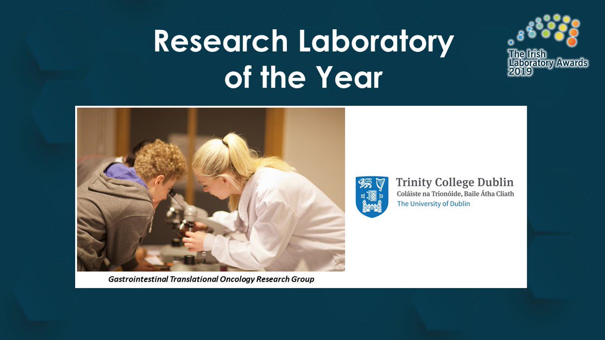LabAwards's tweet photo. Congratulations to Gastrointestinal Translational Oncology Research Group - @tcddublin on winning the Research Laboratory of the Year! #IrishLabAwards https://t.co/Cjz2u1WGAM