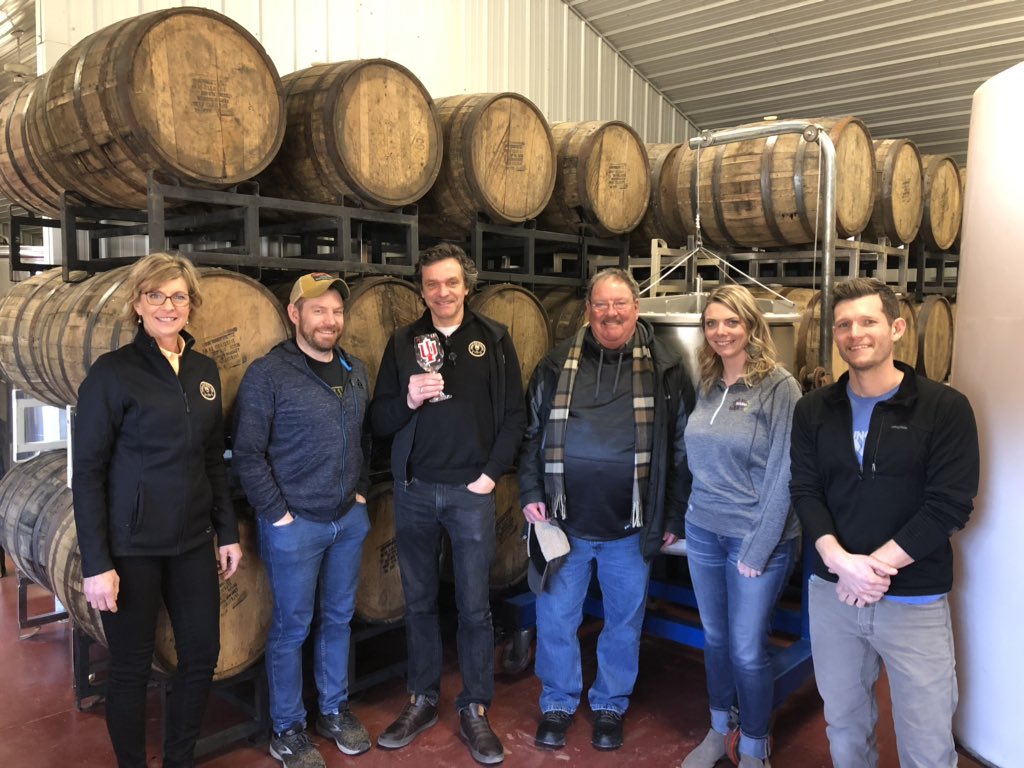 The team has been on the road visiting wineries! #indiana #wine <a href="/BrownCoWinery/">Brown County Winery</a>