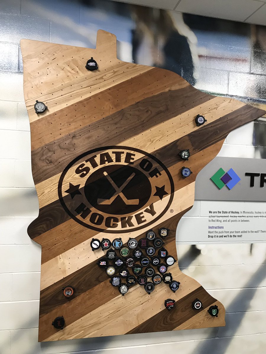 EGF Greenwave is on the “State of Hockey” board at Tria Rink (MN Wild’s practice rink) in downtown St. Paul