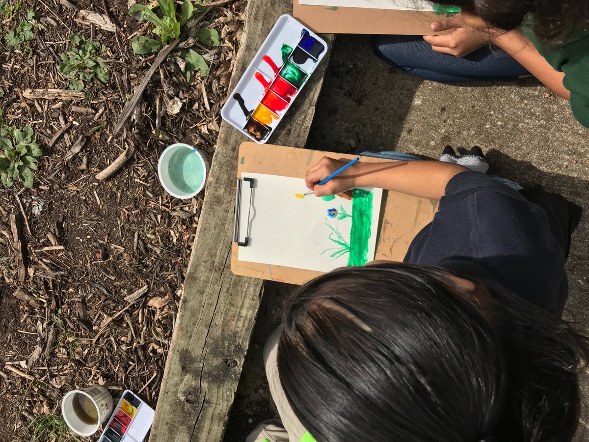 Today students at Barrington studied the habitats right on their campus! native plants and veggie gardens are great places for bees and butterflies to meet their basic needs! <a href="/BEMustangPride/">Dr. Gilma Sanchez</a> <a href="/AustinWatershed/">Austin Watershed Protection</a> #schoolhabitats #aisdoutside