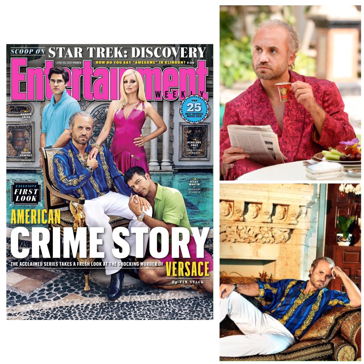 WebofEdgar's tweet photo. Today #TBT for the countdown of @edgarramirez25 Birthday photoshoot  of #edgarramirez &amp;  the cast  of the Assassination of Gianni Versace: American crime Story #ACSVersace  2017 on the Cover of @EW Photographed by #alexeihay https://t.co/8XXTRFbXkA