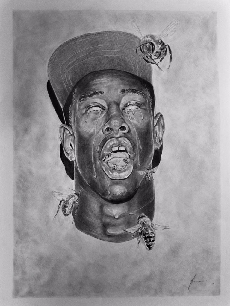 ArmandoLFranco's tweet photo. Made this piece for @tylerthecreator but it never got out to him. 
Please retweet to help this man see it. https://t.co/02nk6cr0B2