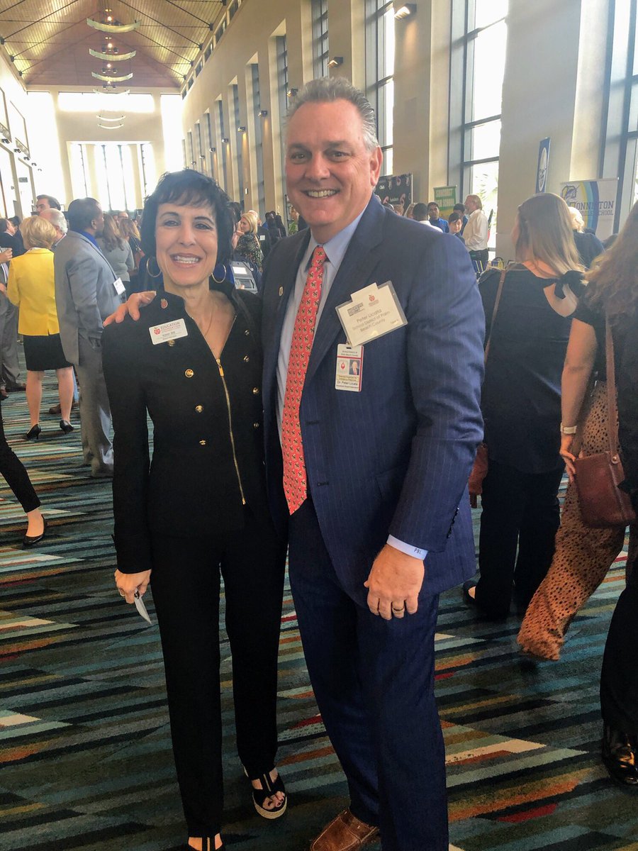 @licatap Dr. Licata the Asst. Superintendent of Choice and Innovation and Palm Beach Co School Board Member <a href="/KarenMBrill/">Karen M. Brill</a> are standing proud in attendance at the 2019 Distinguished Alumni and Leadership Awards Luncheon.