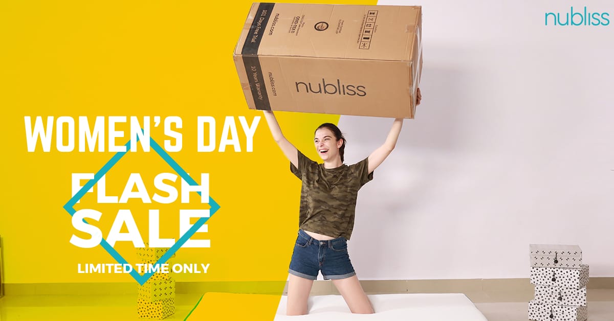 NublissMattress's tweet photo. This #Women's Day, choose a #mattress which is right for you and wake up full of life. Click to check out our #WomensDay Flash Sale. https://t.co/QWBTKxHGLW
#IWD2019 #InternationalWomensDay #BalanceForBetter #WomensDaySale #PowerWakeUp #MattressOnline #MemoryFoam https://t.co/9v5ZCcydh0