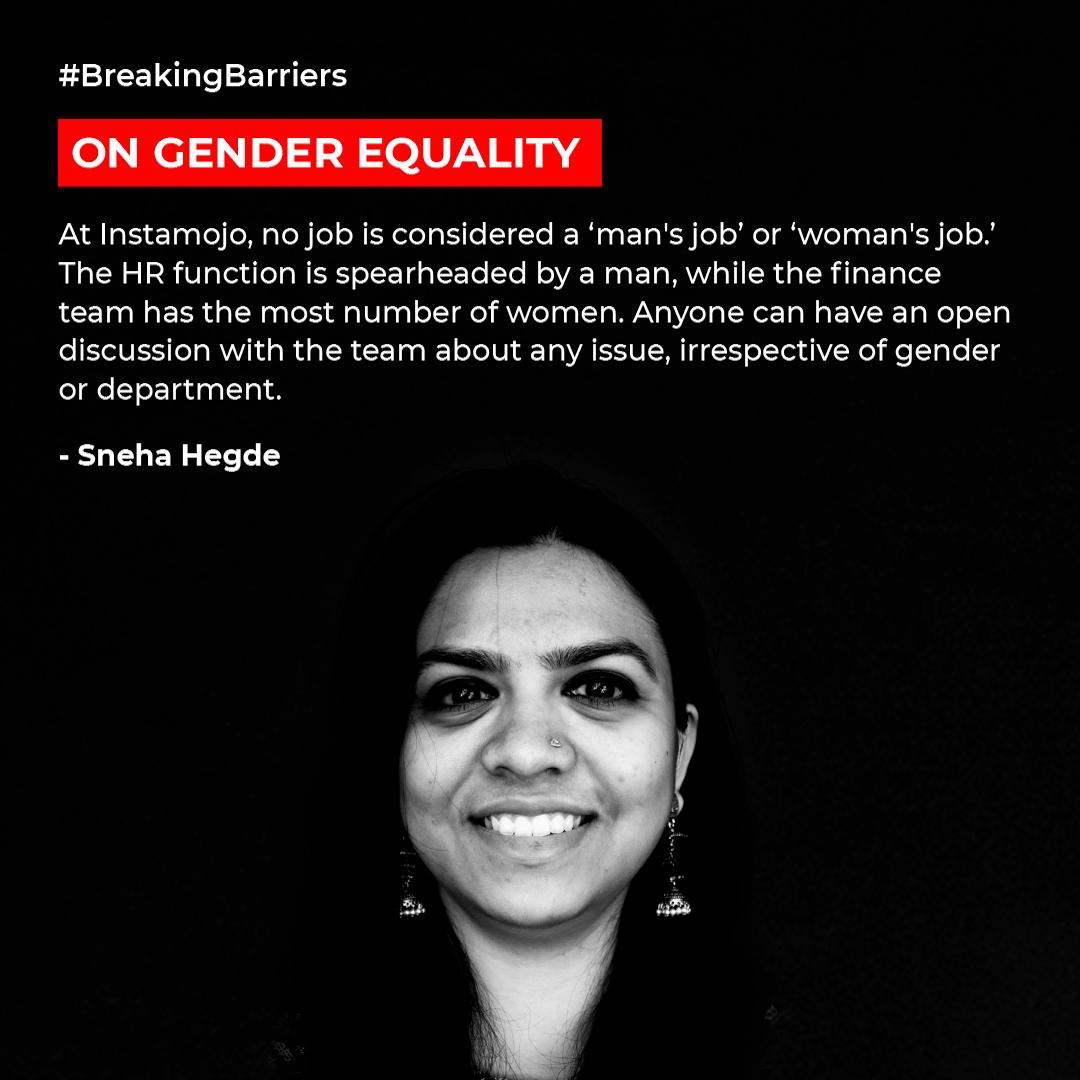 instamojo's tweet photo. This #WomensDay we asked our mojoites to tackle some hard questions.
It had to be addressed, they were the core to #BreakingBarriers.

What according to you needs to be addressed at your workspaces?

For more: https://t.co/firv2mnkEL

#InstamojoForHer #IWD #BalanceforBetter https://t.co/zkFYTDtgF2