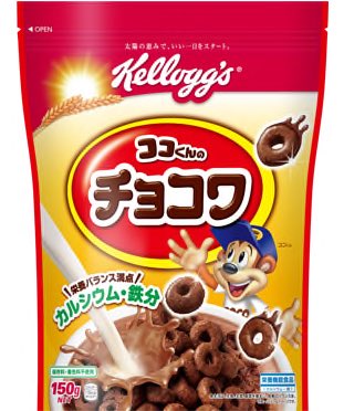 ぽちょむきん ケロッグのチョコワのゾウなんてチョコクリスピーのサルに乗っ取られ端っこにちょっとだけ出るようになったと思ったら ココくんのチョコワ って自分の存在すら消されたぞ