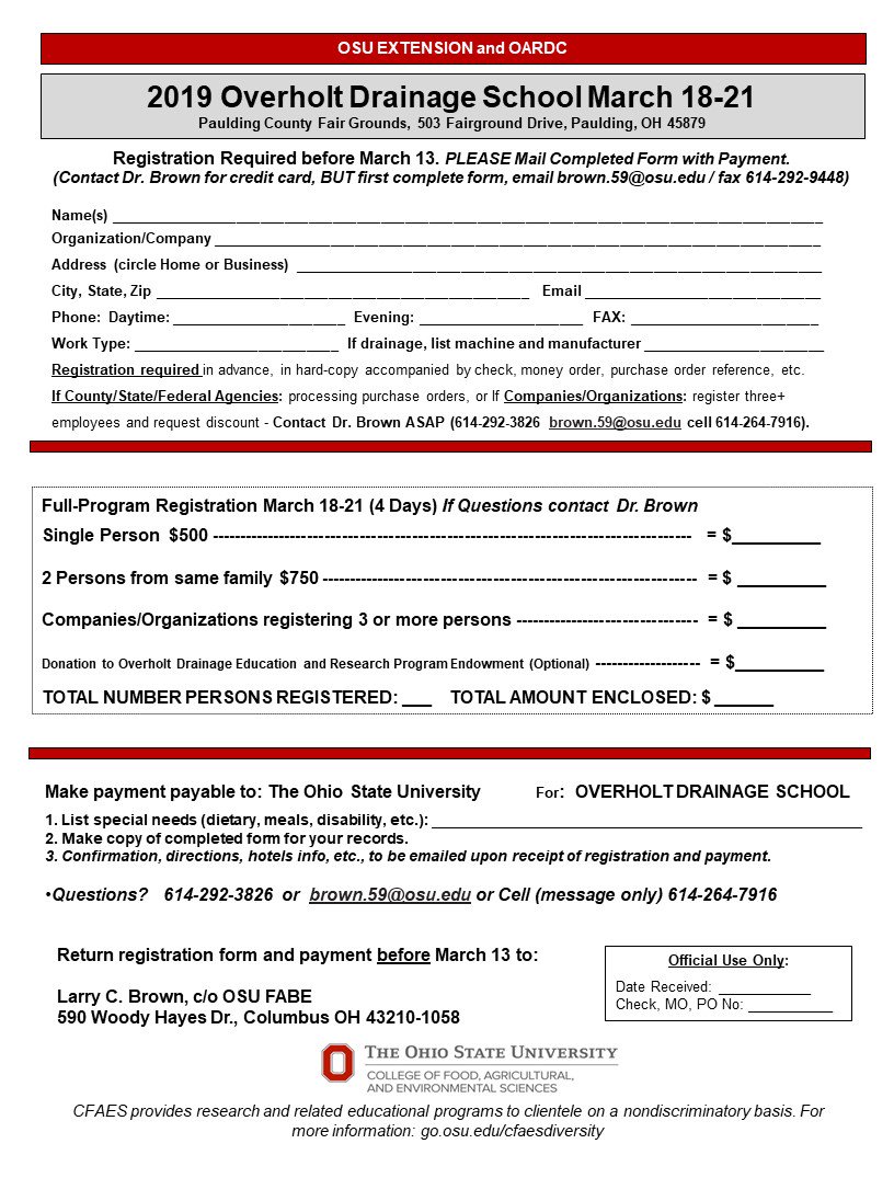 Ohio State's Overholt Drainage School