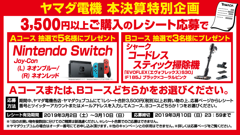 ヤマダ ウェブ コム switch 抽選