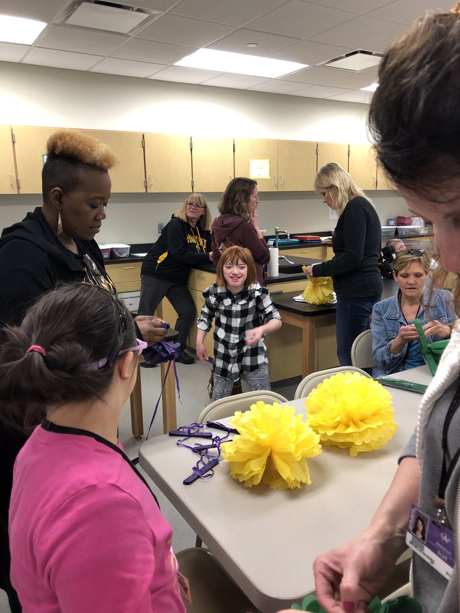 NVLynamland's tweet photo. French students are celebrating Mardi Gras tomorrow. Lending them one of our rooms, which meant set up and decorating as work tasks today. That’ll be 3 crepes tomorrow 🤣 @AnkenyNorthview #realworldwork #jobskills #celebrationfun https://t.co/R6dkhToXyC