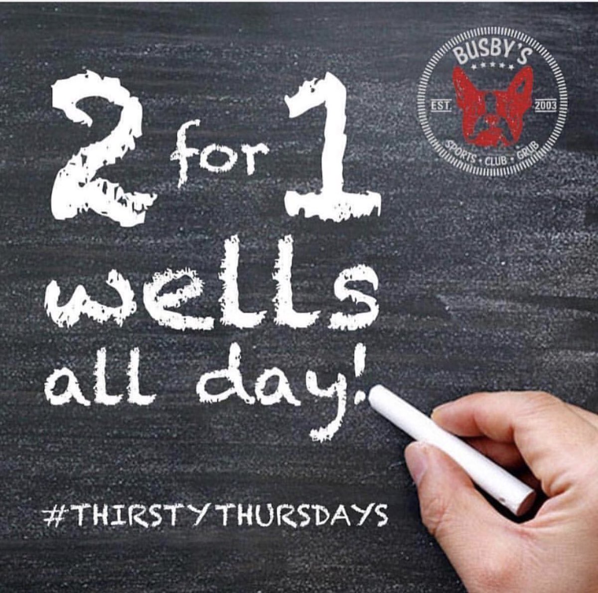 BusbysEast's tweet photo. Join us for THIRSTY THURSDAYS.
2 for 1 wells all night!
.
.
.
#busbyseast #busbsys #happyhour #dinner #food #foodie #music #minigolf #arcade #skeeball #pool #basketball #beer #craftbeer #alcohol #whiskey #sportsbar #bar #wilshire #losangeles https://t.co/oLdCES3vzb