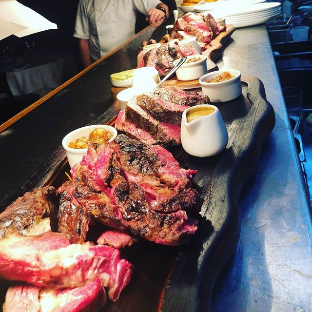 This is how we roll @deanesmeatlocker ! Two prime ribs, 2 Chateau Briand and a T-bone with all the trimmings.  Where else would you get it? #lovedeanes #meatlocker #belfastfood #meatporn ift.tt/2SPED42