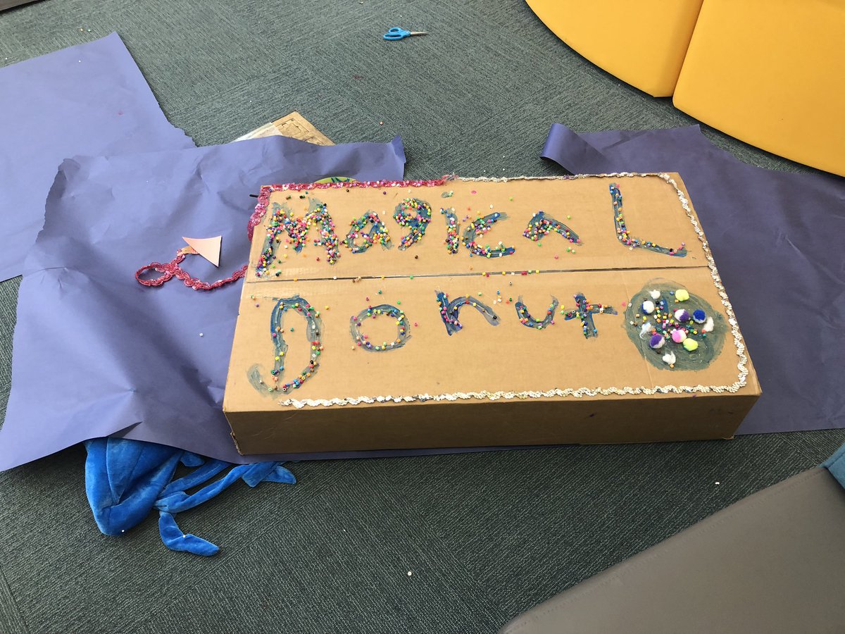 Curtisghorton's tweet photo. The PT Clubhouse got a workout today with 2nd grade’s pop up donut shops! With Ss what looks like chaos from afar is actually great practice in the 4Cs and other life and academic skills. So great to see other grades stopping in to support too! #SLPPantherProud https://t.co/SmpwUPuCaB