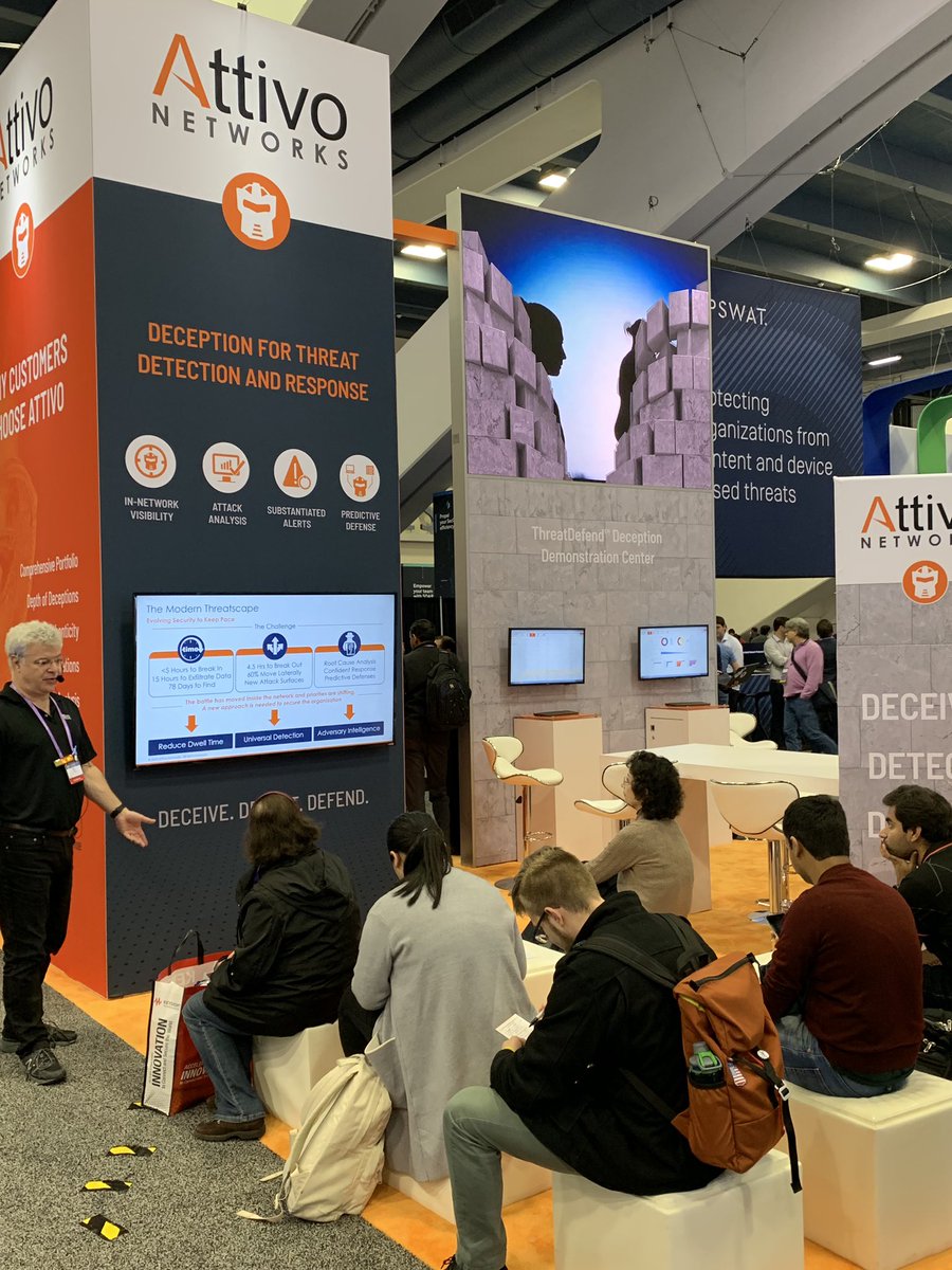 DataConnectors's tweet image. Quality insights from @AttivoNetworks presentations at #RSA2019. Come see this vendor at one of our #DataConnector events regionally and learn more! #attivonetworks #dataconnectors #cybersecurity
