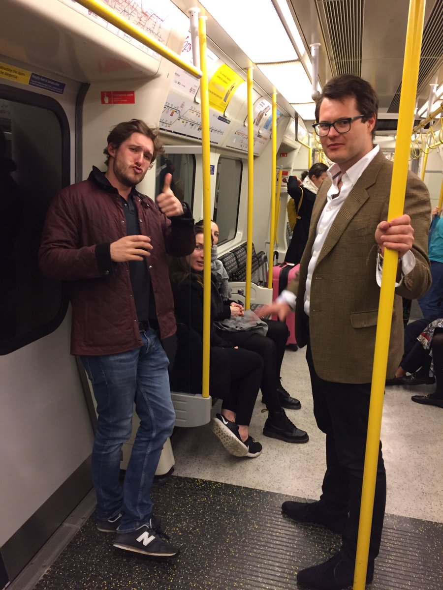LouLouMason's tweet photo. HEY TWITTER #London just been harassed repeatedly by these 2 men on tube. Maybe you know them. Maybe you employ them. took a snap as they followed me thru train shouting insults. So you know. BE ADVISED. @metpoliceuk https://t.co/uSrMlBAbyz