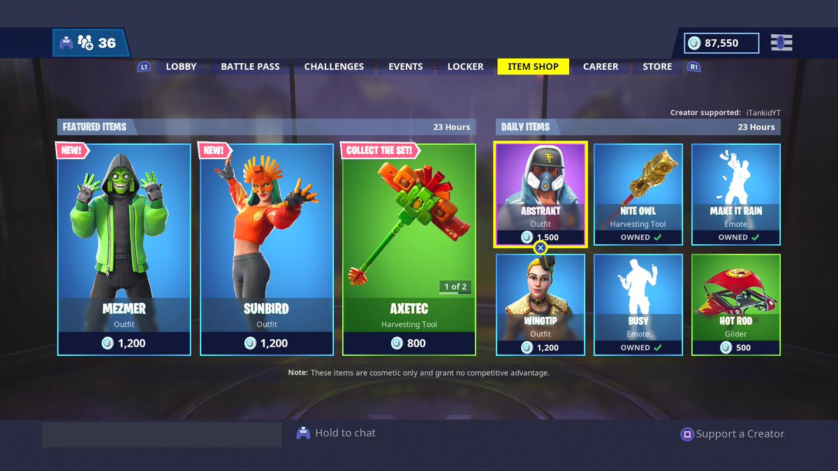 iTankid's tweet photo. NEW BANGER SKINS! 😍🔥 Who needs V-Bucks?

Like + RT
Follow me @iTankid
Reply with console/platform

I'll bless 2 people with them 🙏

Thank you for using code iTankidYT ❤️ ily guys https://t.co/RRIsF1pDBM