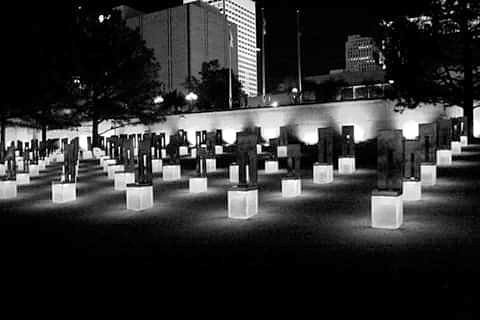 GoingThere1's tweet photo. This is already a moving memorial. But at night it has such a strong feeling. OKC Memorial is a must see! It was beautifully done in such a respectable way! Photo credit goes to my amazing and talented husband. #goingthere #oktraveltakeover #oktravel #myoklahoma #okc #okcmemorial https://t.co/Q0rAfXkPfq