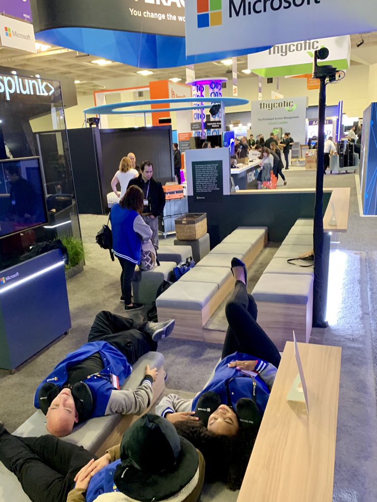 msftsecurity's tweet photo. It has been a great week at the @RSAConference. Now that the expo hall is closed the team is going to take a moment and #RestSecure. #RSAC19 https://t.co/XRgF3p5GQ6
