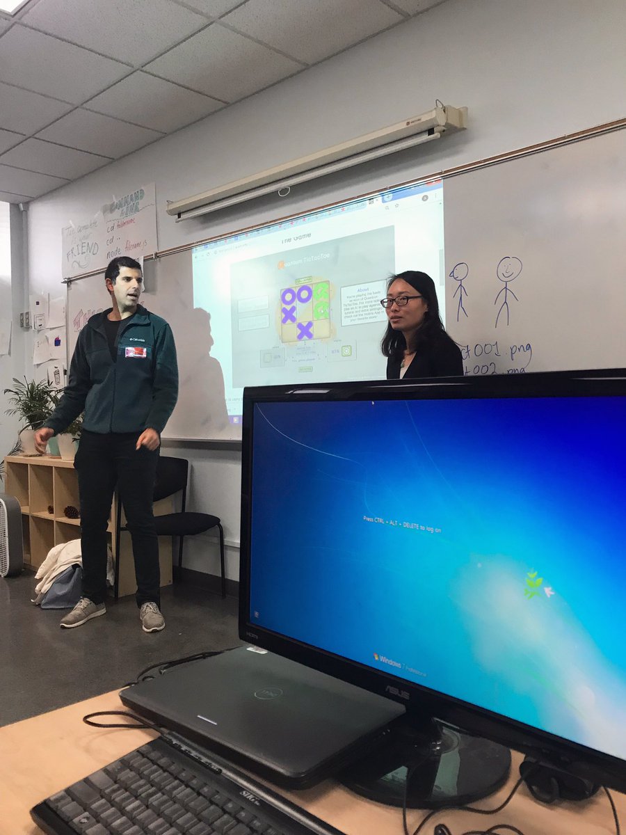 wecodephs's tweet photo. Have you ever heard of quantum tic-tac-toe? Yesterday, a team from @Caltech came to talk to our club about their new game that combines tic-tac-toe with concepts from quantum physics 🤯 Try it out yourself by visiting the link below!
https://t.co/BHAQ4wnXFv https://t.co/1AW4JPjYUm