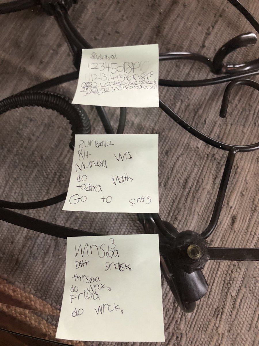 You know you are raising a teacher’s kid when even she does her lesson plans on sticky notes! #alwayswatching #alwayslearning