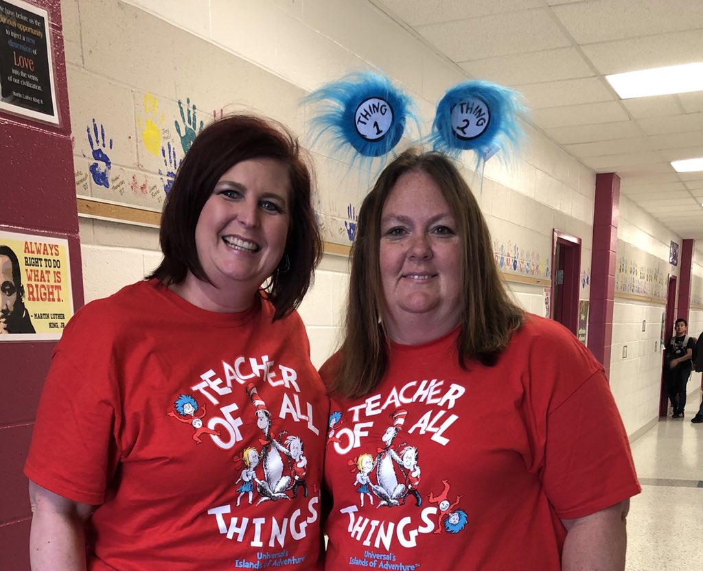 MrsBMcLaughlin's tweet photo. Crazy sock day and we wore our matching t-shirts. #teachersofallthings @ThreeOaksElemVB @MrsBMcLaughlin @MrsWhalen3o @maorebaugh @AlisonReddy1 https://t.co/UWHAT0WId4