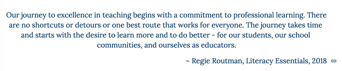 fryed's tweet image. Remember to celebrate that YOU are a learner tonight.

&quot;... a commitment to professional learning. There are no shortcuts or detours or one best route that works for everyone.&quot;

#essentialconversations #literacy #wearelearners
