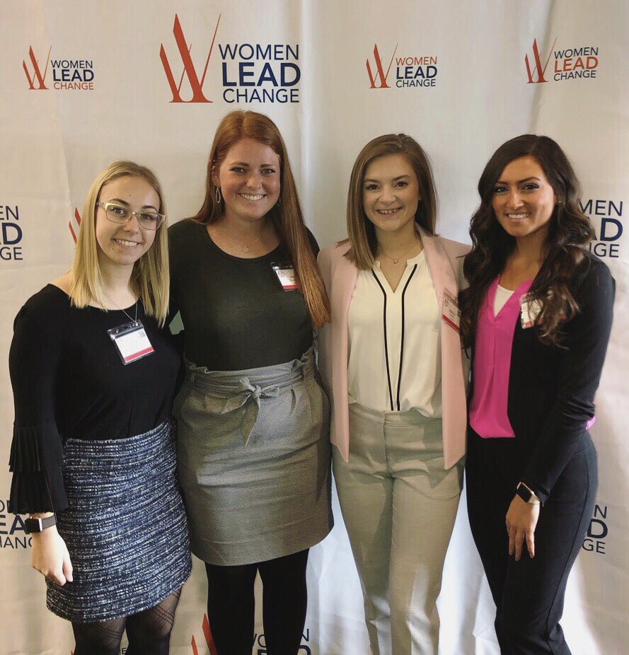 PhiRhos's tweet photo. Four of our Phi Rho actives attended the Women Lead Change conference today! Great job, ladies, in being an inspiration for all. 💘 https://t.co/ZjYQwbJ54N