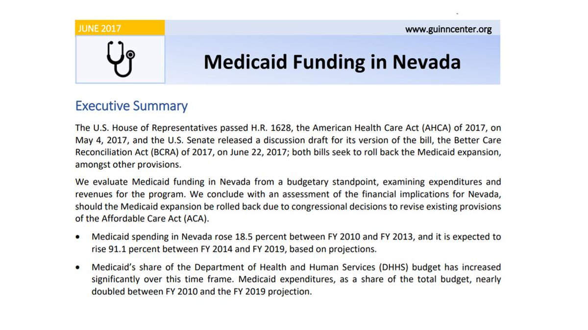 At <a href="/DiversifyNevada/">Nevada GOED</a> event, <a href="/SHillforVegas/">Steve Hill</a> credits growth in #healthcare economy to Gov BrianSandoval early decision to expand #Medicaid. (For look at expansion impact on #Nevada budget, see our report bit.ly/2s9gCZ2 ) #NewNevada #nvleg <a href="/Anderson4NV/">Paul Anderson</a>