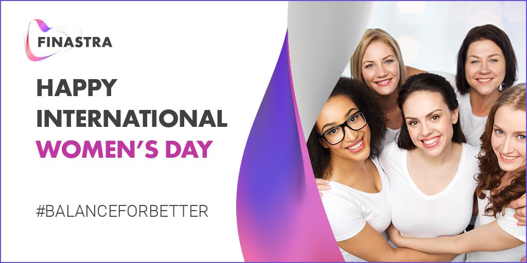 FinastraFS's tweet photo. Happy International Women’s Day! Shout-out to all the bold, brave and inspiring women out there who never get tired of making a difference. Cheers! #BalanceforBetter #IWD2019 https://t.co/5to8xVhrDj