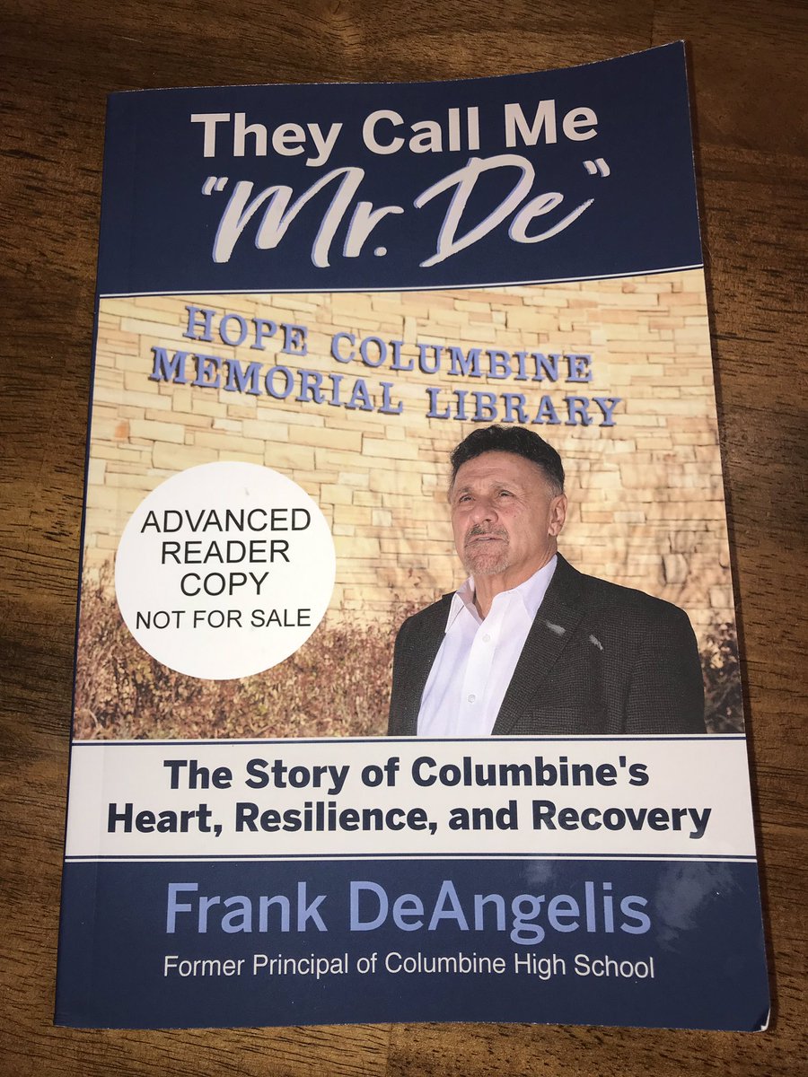 My evening plans were easily decided! So looking forward to reading this book! You can preorder yours here: They Call Me Mr. De: The Story of Columbine's Heart, Resilience, and Recovery amazon.com/dp/1949595064/… #TheyCallMeMrDe #LeadLAP #fmsteach @FrankDiane72