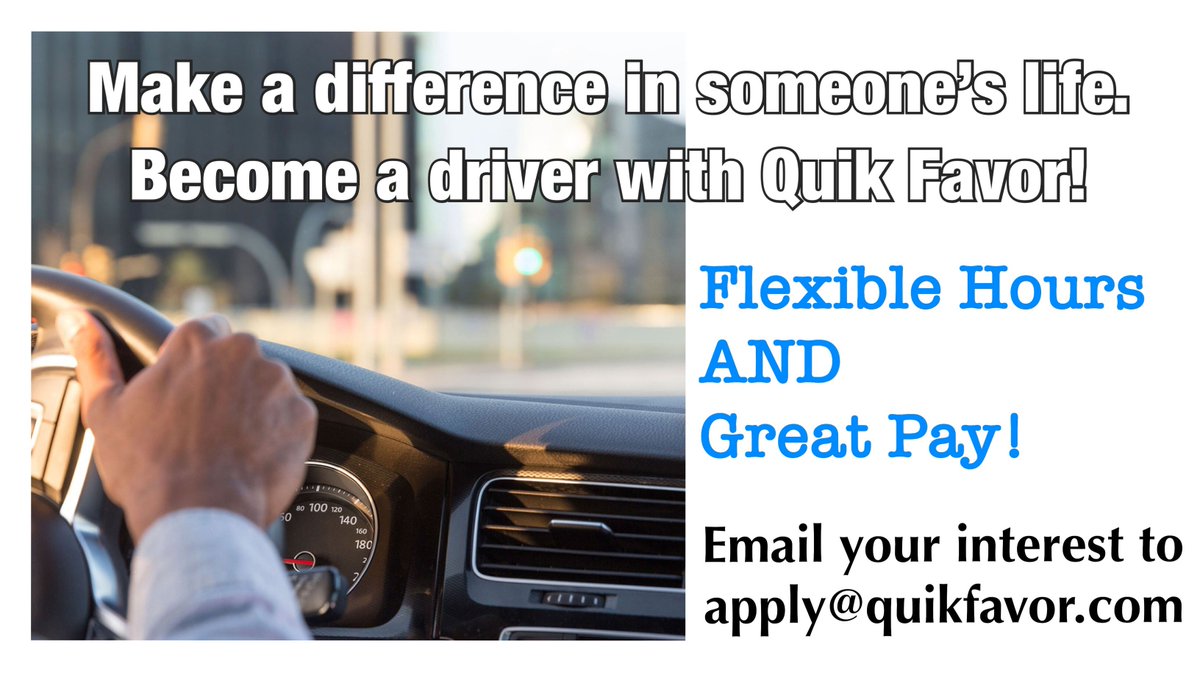 QuikFavor's tweet photo. Repost!
Do you want to be part of our company? Become a driver with Quik Favor!
#losangeles #lasvegas #dallas #houston #atlanta #chicago #sandiego #austin #indianapolis #drivers #workfromhome #transportation #delivery #pickup #deliveryapp #becomeadriver #flexiblehours #greatpay https://t.co/79rRsnNgvN