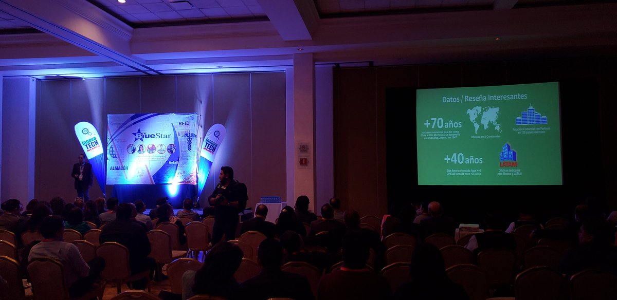BluestarMx's tweet photo. @StarMicronics nos habla de las últimas innovaciones en impresión #POS en #innovatech https://t.co/eEmja2hLP4