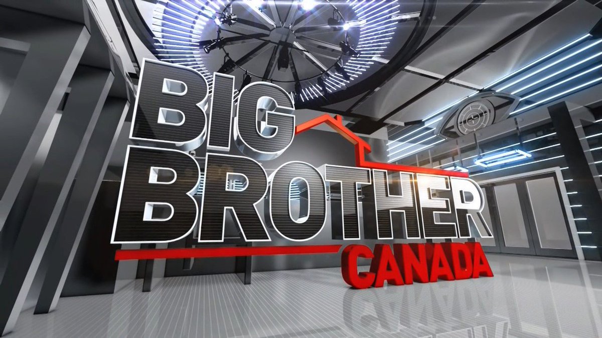 The Big Brother Canada 7 title card looks awesome in black and blue, we nee...