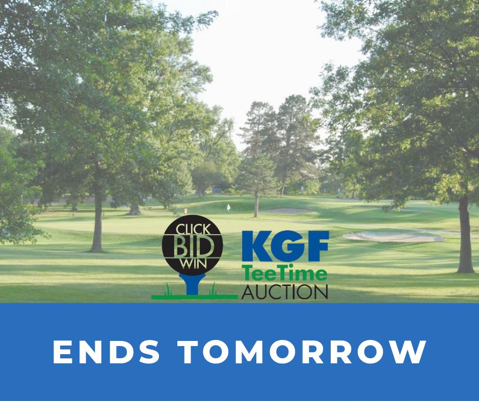 Tomorrow is the last day of the Tee Time Auction. We are so thankful for everyone who has been bidding so far. It's not too late to get the items you want! ow.ly/3r2n30nVUNy