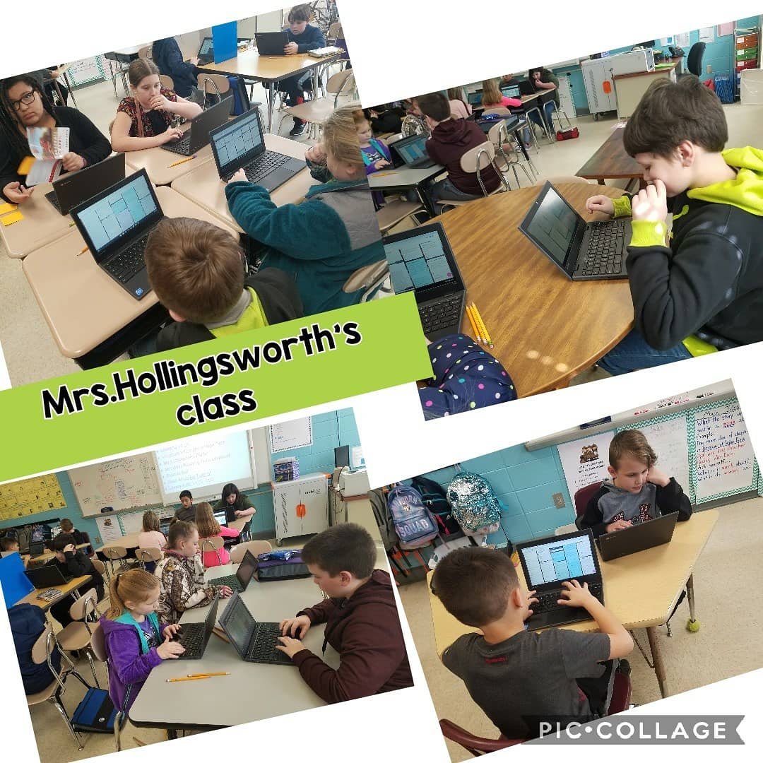 smesbulldogs's tweet photo. 4th grade reading class working on padlet to describe characters! #padlet #4thgradespotlight https://t.co/y5TxpxlbyX