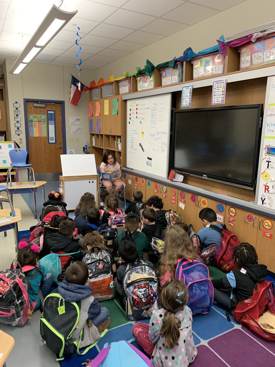 3nrightS's tweet photo. Thank you for letting your sweet friend, read to us @juls9779!! The kids were awesome listeners, and we all enjoyed her reading too!! #ceroars #castleberryisd https://t.co/A7FtvVnDhl