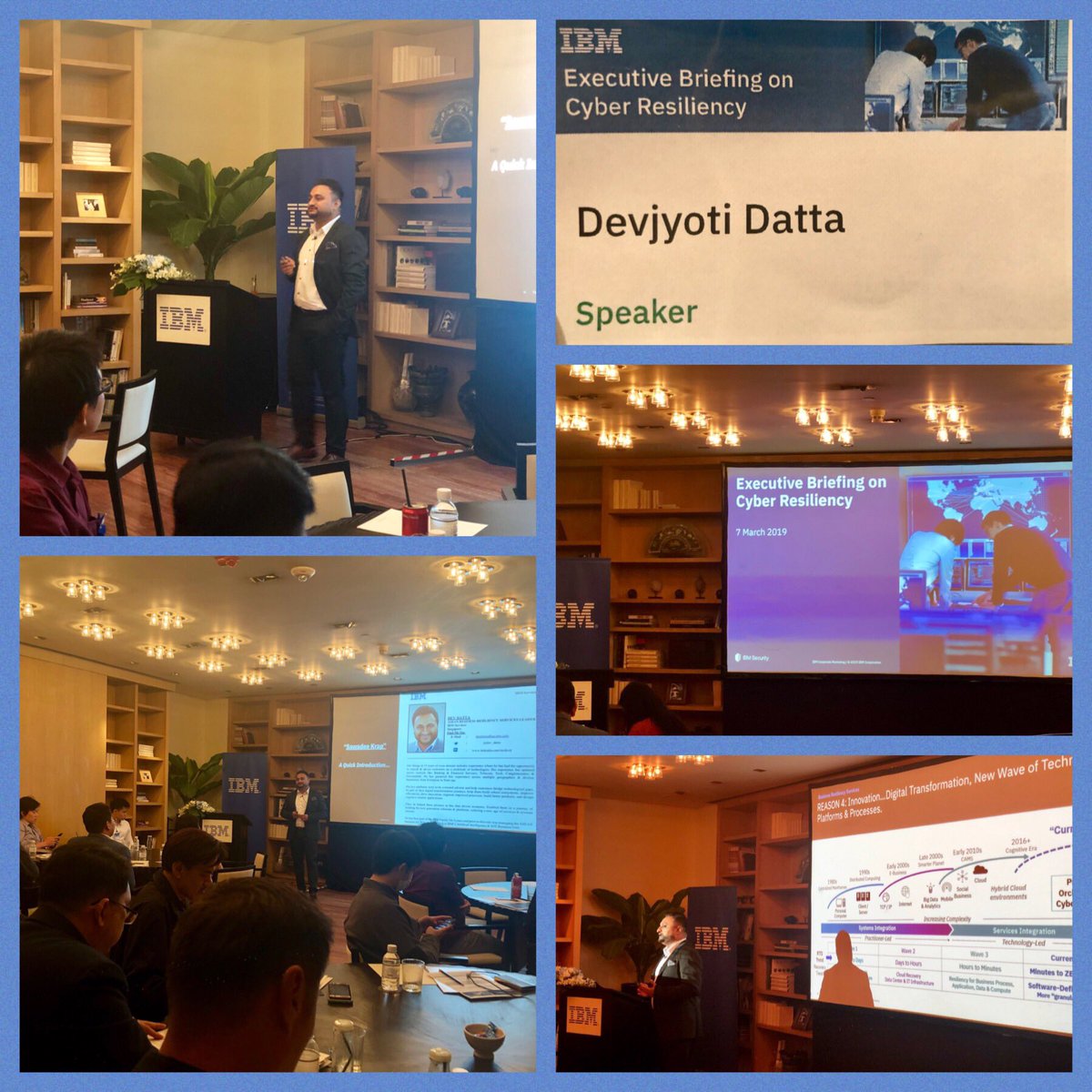 dev_datta's tweet photo. Khob Khun Krab Thailand!! A few snaps from the Executive Briefing in Bangkok.
#ibm #ibmap #IBMThailand #ibmasean #ibmservices #cio #roundtables #businessresilience #ibmresiliency #banking #cyber #leadership #teamwork #technology #ibmsecurity #cyberresilience, #datasecurity https://t.co/yZYn0lp41p