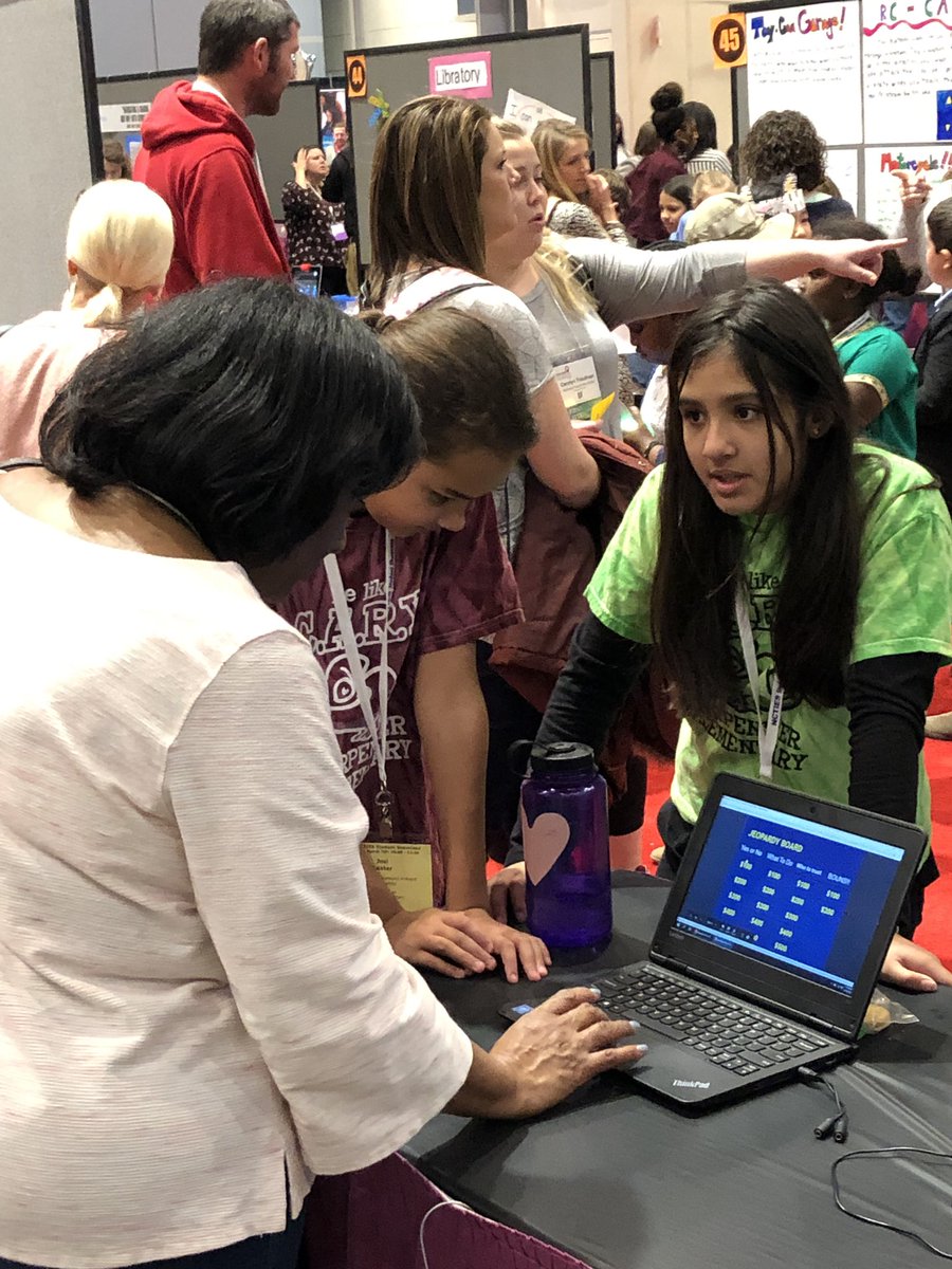 cestechlab's tweet photo. Our chameleons did an incredible job teaching others about internet safety! We even had Ms. Ratley stop by!! #girlsintech @CarpElem https://t.co/5QBdNCoaUw