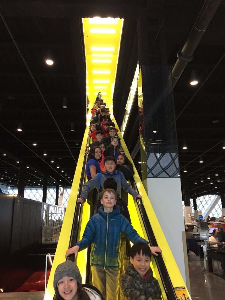 rpcs5th's tweet photo. @4th2018 and 5th Grade had a fantastic field trip to the Seattle Art Museum! We also had a fun time exploring the architecture of the Seattle Public Library afterwards @rentonprep https://t.co/gV12UWNo75