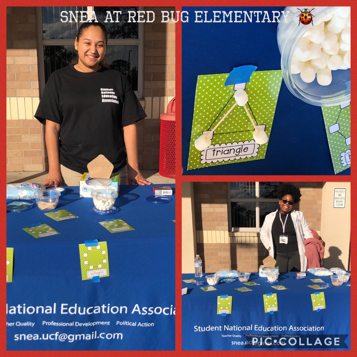 drltspalding's tweet photo. @SNEAUCF members Hanna and Amanda supporting Red Bug Elementary School’s STEM Night! #ChargeOn #TeacherKnights https://t.co/nm3HFBbvHf