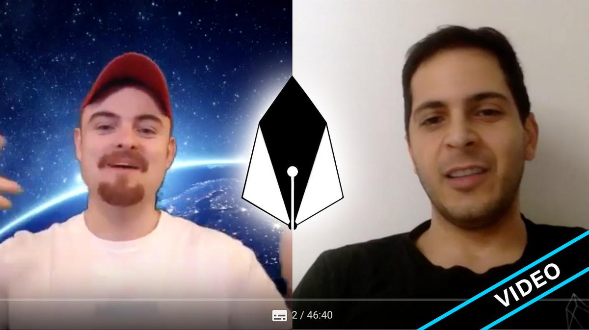 Our first EOSwriter YouTube Interview is live! <a href="/MaxDapp/">Max Dapp 🚀</a> + @Everipedia Co-Founder <a href="/mahbodmoghadam/">Mahbod Moghadam</a> not a bad way to start our channel! youtu.be/8uK1Lh-QrZM <a href="/BrendanBlumer/">Brendan Blumer</a> @hodlbrands <a href="/bytemaster7/">Daniel Larimer</a> <a href="/brockpierce/">Brock Pierce</a> <a href="/RicaCrypto/">Crypto Rica</a> @rushingdallas @eosnewyork @finchify <a href="/FredNogueira/">Fred Nogueira Pinheiro</a> #eos